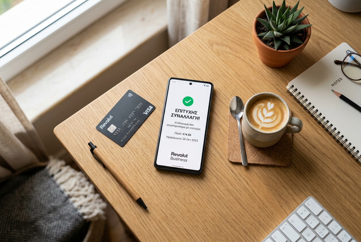 Modern payment methods including a credit card and a smartphone on a clean desk.